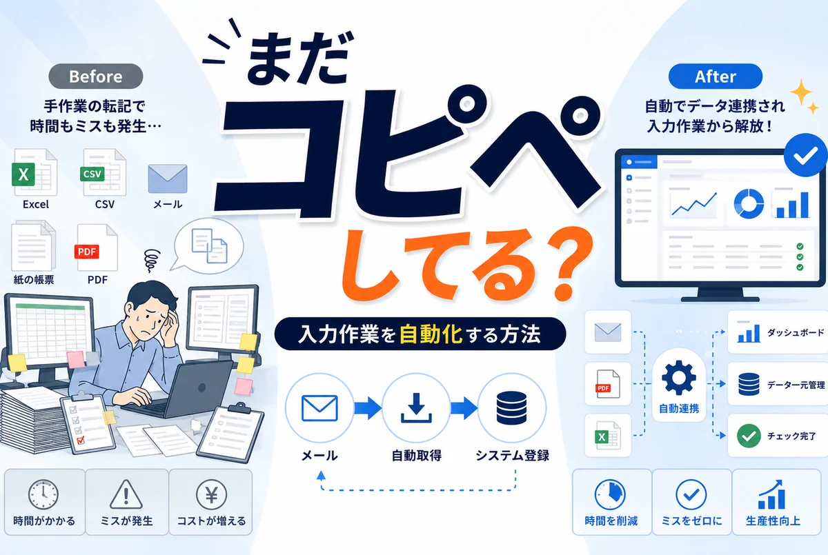 転記とは？読み方・意味・コピペとの違いを30秒で解説｜転記作業を自動化してゼロにする方法