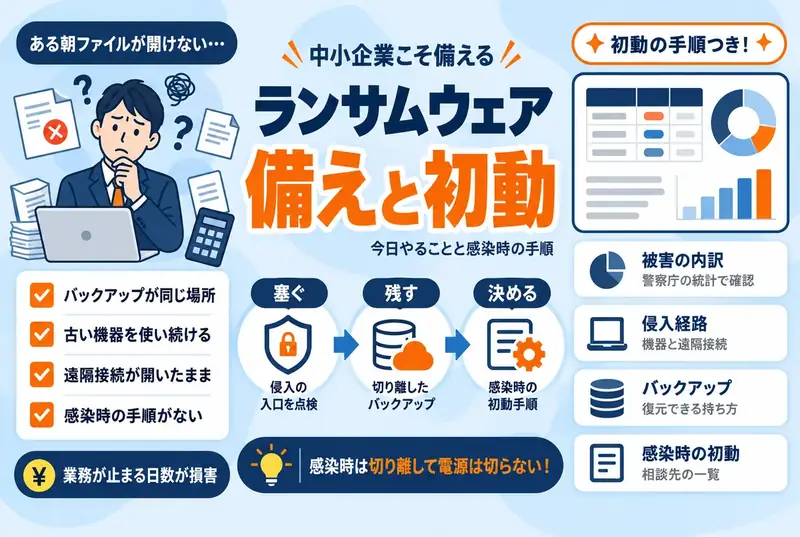 ランサムウェア対策｜中小企業が今日からやるべき備えと感染時の初動手順
