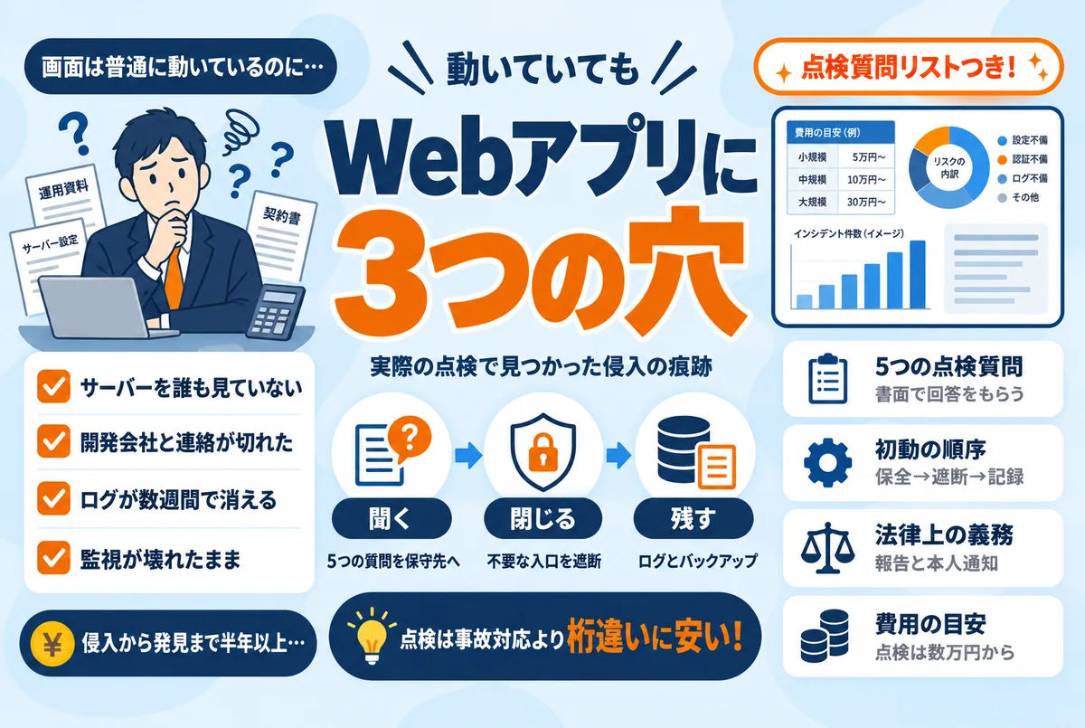 中小企業のWebアプリに潜む3つの穴｜実際の点検で見つかったセキュリティ問題